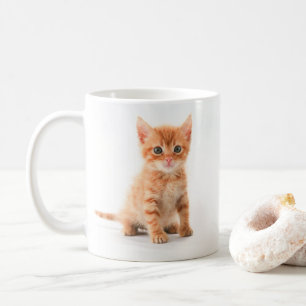 Niedliche Orange Kitte Kaffeetasse