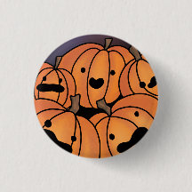 Niedliche Orange Pumpkin Patch Illustration