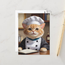 Niedliche Orange Tabby Cat Koch Kochabbildung