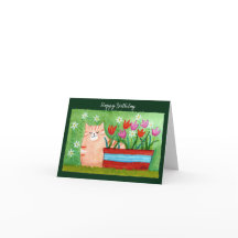 Niedliche Orange Tabby Katze im Garten Katze Lover