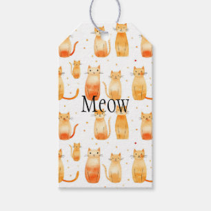 Niedliche orangefarbene Punkte und Katzen Geschenkanhänger