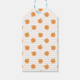 Niedliche Orangen drucken - Geschenkmarken Geschenkanhänger