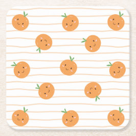 Niedliche Orangen drucken - Untersetzer für Papier
