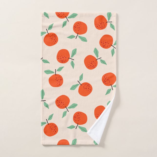 Niedliche Orangen im Sommer orangefarbenes Badetuc Handtuch (Handtuch)