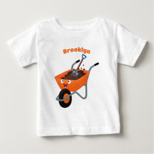 Niedliche Orangenbartendarstellung des Cartoon Baby T-shirt