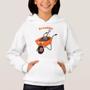 Niedliche Orangenbartendarstellung des Cartoon Hoodie