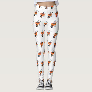 Niedliche Orangenbartendarstellung des Cartoon Leggings
