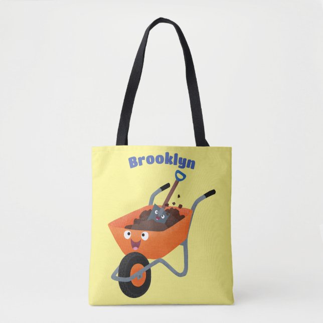 Niedliche Orangenbartendarstellung des Cartoon Tasche (Vorderseite)