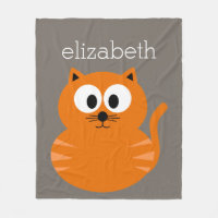 Niedliche Orangenfettkatze mit Taupe Personalisier