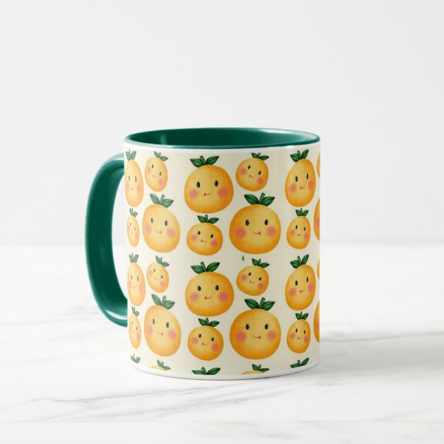 Niedliche Orangenfrüchte Tasse (Vorderseite Links)