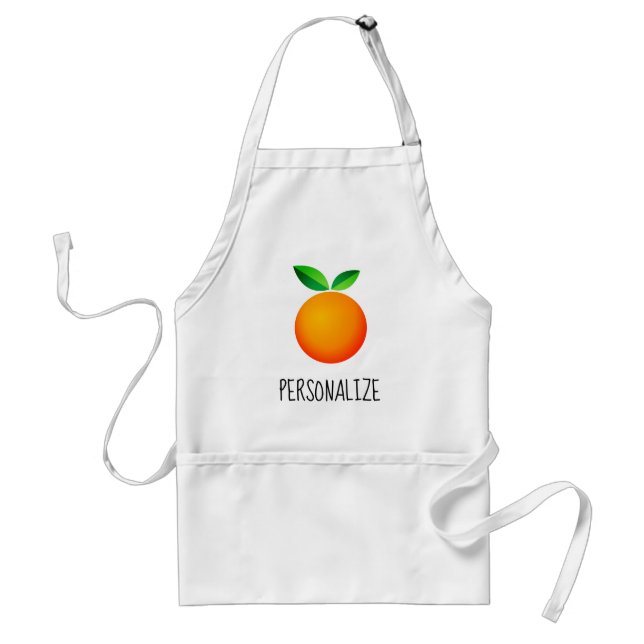 Niedliche Orangenfruchtküche Grillen Schürze (Vorne)