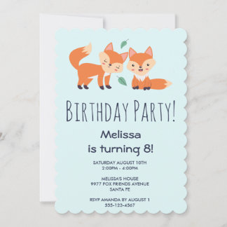 Niedliche Orangenfüchse Geburtstag
