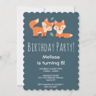 Niedliche Orangenfüchse Geburtstag