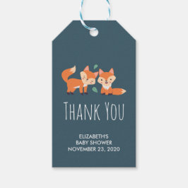Niedliche Orangenfüchse Grafische Illustration Bab Geschenkanhänger