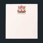 Niedliche Orangenfüchse in Liebe Notizblock<br><div class="desc">Ein Notizblock mit einem hübschen Bild von 2 Füchsen mit niedlicher Rose getönte Herzbrille. Mit Herzakzenten dekoriert.</div>