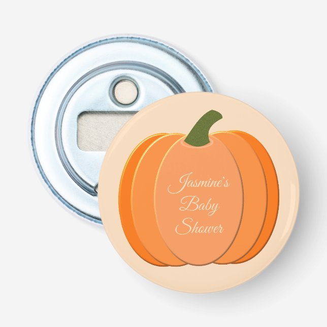 Niedliche Orangengeschlechtsneutrale Pumpkindusche Flaschenöffner (Vorderseite)
