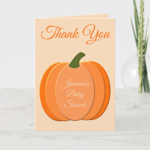 Niedliche Orangengeschlechtsneutrale Pumpkindusche Karte