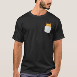 Niedliche Orangenkatze in Pocket, flüchtige Blick T-Shirt