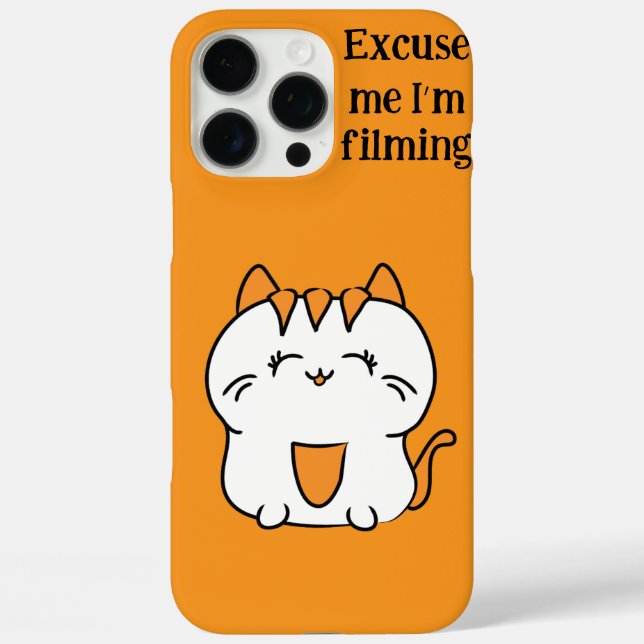 Niedliche Orangenkatze iPhone 16 Pro Max Hülle (Rückseite)