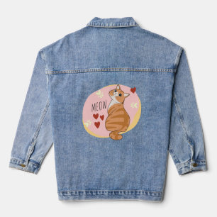 Niedliche Orangenkatze Jeansjacke