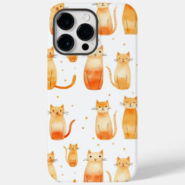 Niedliche Orangenkatzen Case-Mate iPhone 14 Pro Max Hülle (Rückseite)