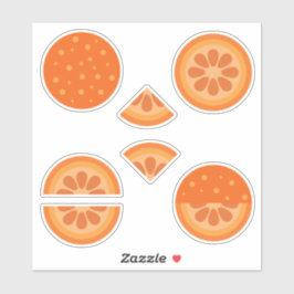Niedliche Orangenscheiben Aufkleber