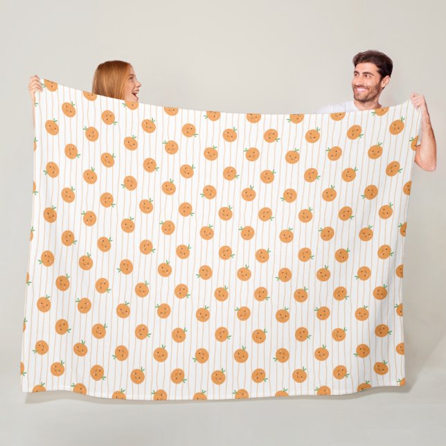 Niedliche Orangenwerbung - Fleece Blankon (Beispiel)