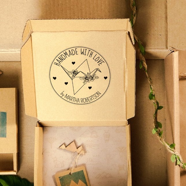 Niedliche Origami-Blume - Handmade mit Liebe Gummistempel (Von Creator hochgeladen)