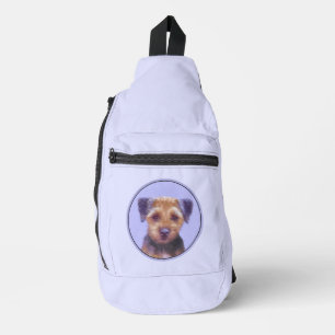 Niedliche, originale Haustier-Hundkunst an der Gre Crossbody Bag