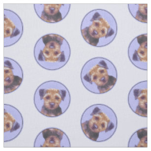Niedliche, originale Haustier-Hundkunst an der Gre Stoff