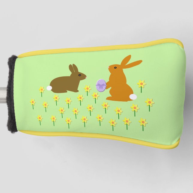 Niedliche Osterbünen und Affodien Golf Headcover (Vorderseite)