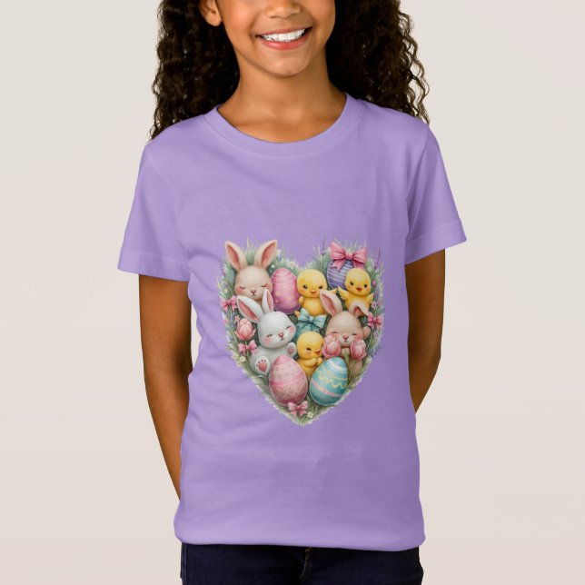 Niedliche Osterbünen und Pastelkerne T-Shirt (Vorderseite)