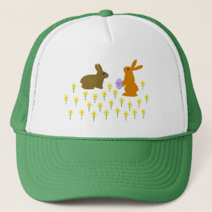 Niedliche OsterBunnies und Daffodils Truckerkappe