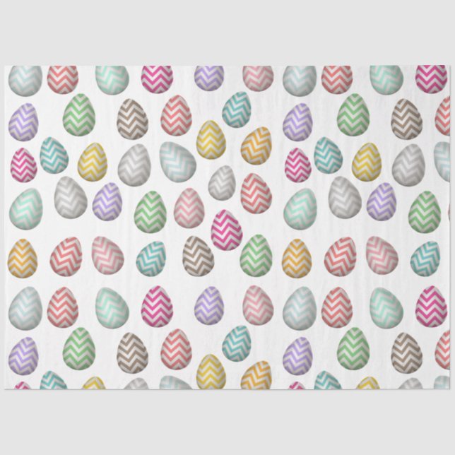 Niedliche Ostereier Muster Pastellfarben Seidenpapier (Vorderseite)