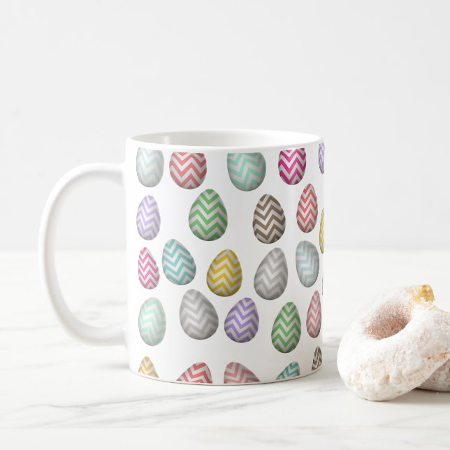 Niedliche Ostereierfarben Kaffeetasse (Mit Donut)