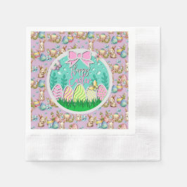 Niedliche Ostereierjagd und farbenfrohe Schmetterl Serviette