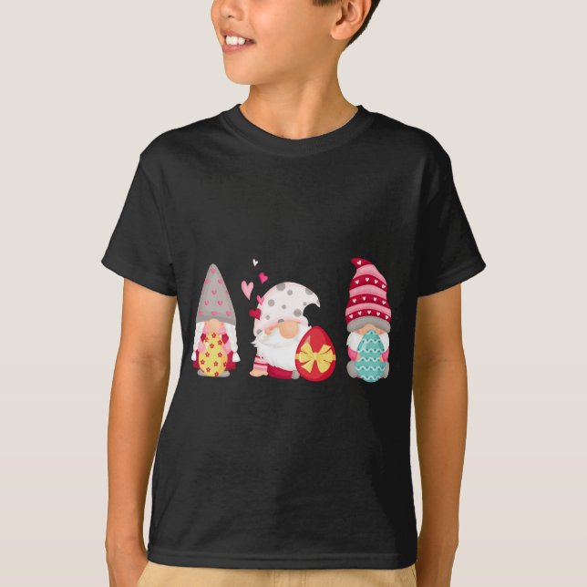 Niedliche Ostergnomes glücklich Ostern T-Shirt (Vorderseite)