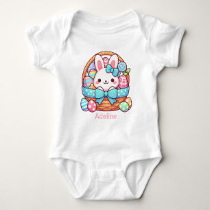 Niedliche, Osterhasen-Backset personalisiert Baby Strampler