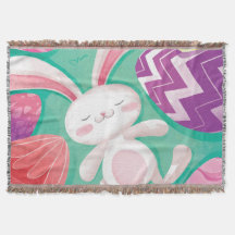 Niedliche OsterhaseWatercolor| Throw-Decke