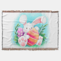 Niedliche OsterhaseWatercolor| Throw-Decke