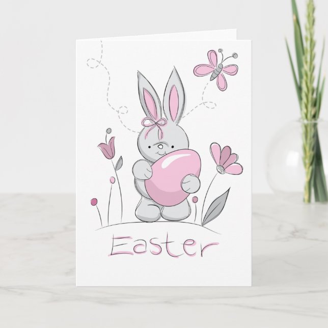Niedliche Osterkarte Feiertagskarte (Vorderseite)