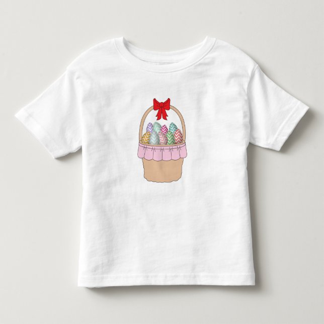 Niedliche Osterkörbe und Pasteleier Ostereier Kind Kleinkind T-shirt (Vorderseite)