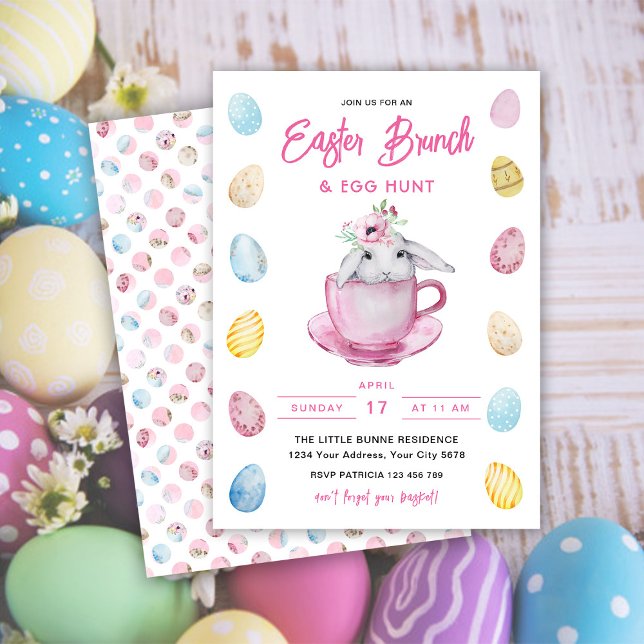 Niedliche Ostern Brunch & Egg Hunt Einladung (Von Creator hochgeladen)