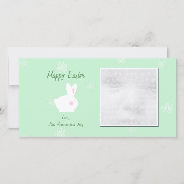Niedliche Ostern-Fotokarten Feiertagskarte (Vorderseite)