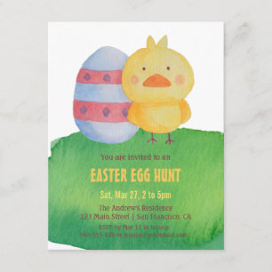 Niedliche Ostern-Küken-Ei-Jagd-Party Einladungen