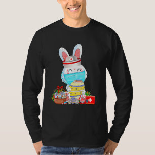 Niedliche Osternmahlstelle Maske Nurse Stethoscope T-Shirt