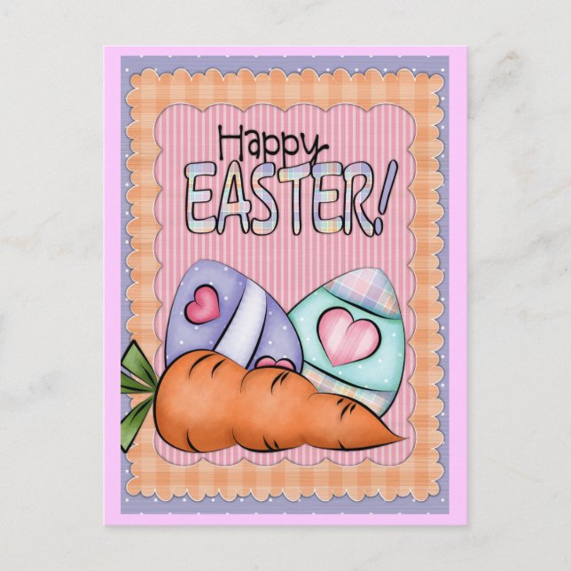 Niedliche Osterpostkarte Feiertagspostkarte (Vorderseite)