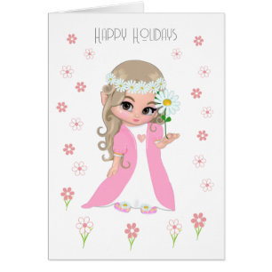 Niedliche Osterprinzessin & rosa Blumen