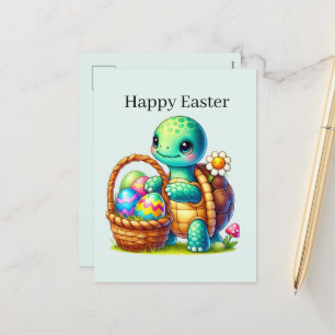 Niedliche Osterschildkröte Feiertagspostkarte