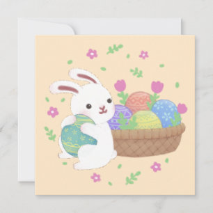 Niedliche Ostersonnige Illustration Einladung